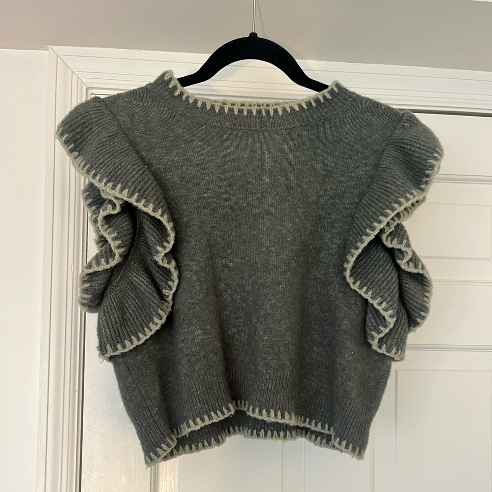 Super flattering ruffle sweater top